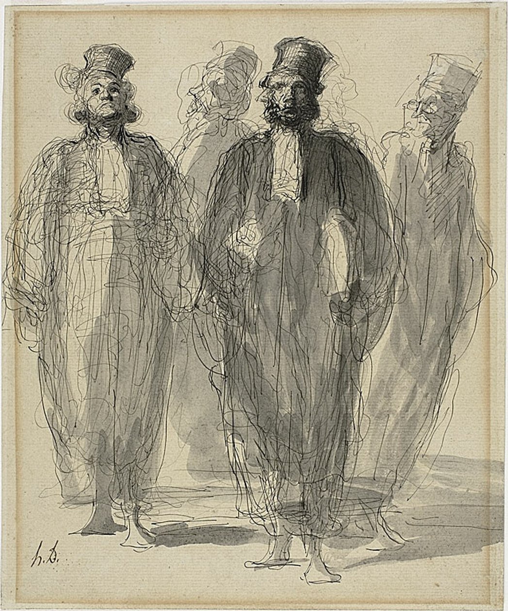 Four Lawyers by Honoré Victorin Daumier