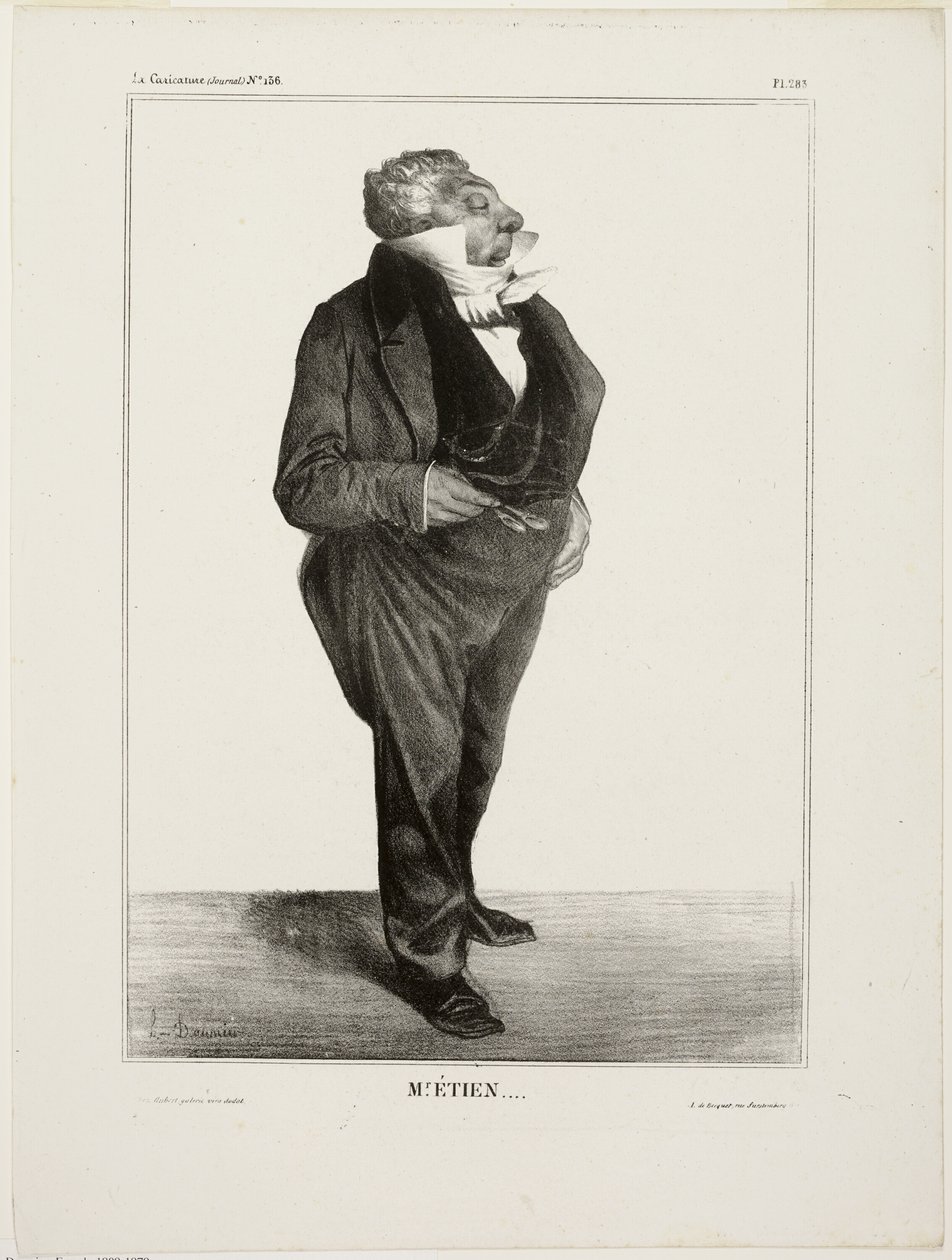 Mr. Étien, Plate 283 from Célébrités de la Caricature by Honoré Victorin Daumier