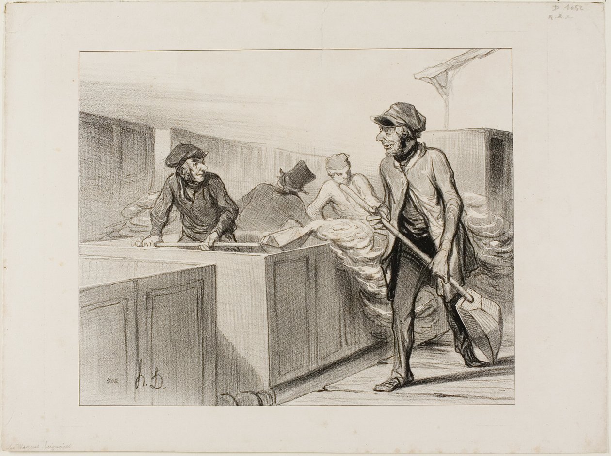 The Bath Tub Cars by Honoré Victorin Daumier