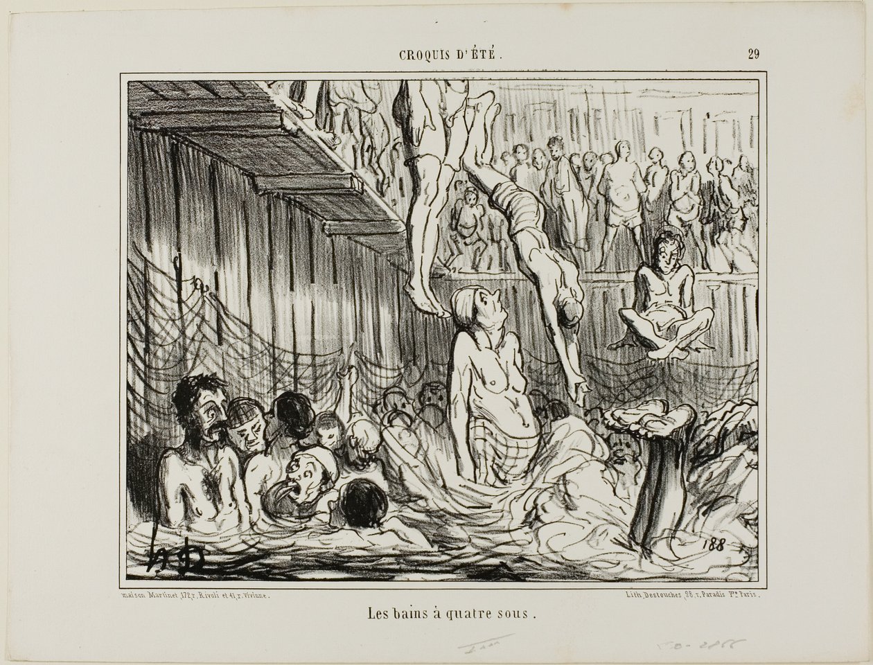 The Bath at 4 Sous, plate 29 from Croquis D