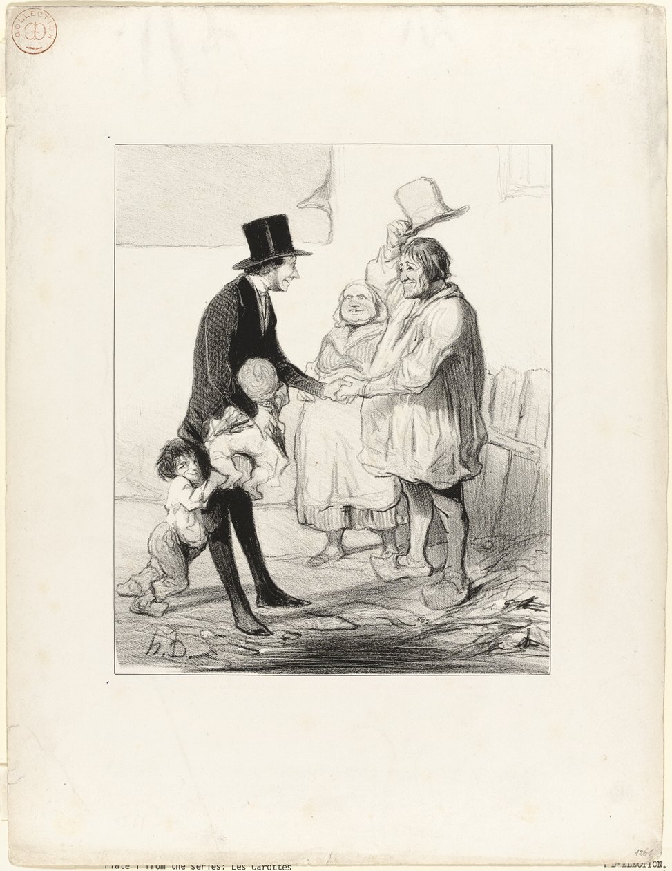 The Election Hoax. “My dear friend... do not think that I have come to ask you for your vote. I respect the independence of opinion too much for that. It is the Baroness who said to me: " Go see that poor Galouzet, tell his little wife that she is neglecti by Honoré Victorin Daumier