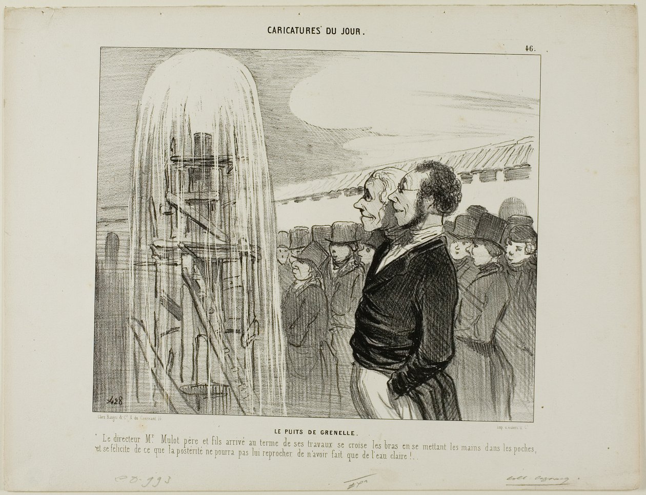 The Grenelle Wells by Honoré Victorin Daumier