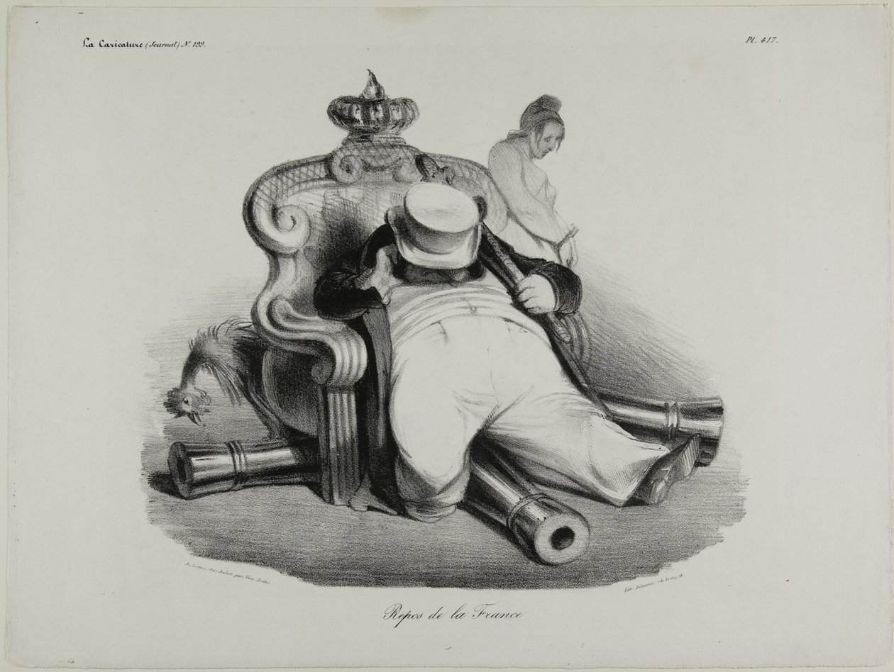 The Repose of France, plate 417 by Honoré Victorin Daumier