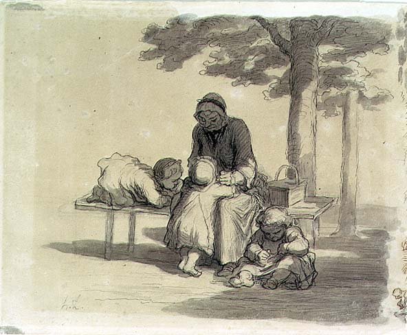 A Grandmother by Honoré Daumier