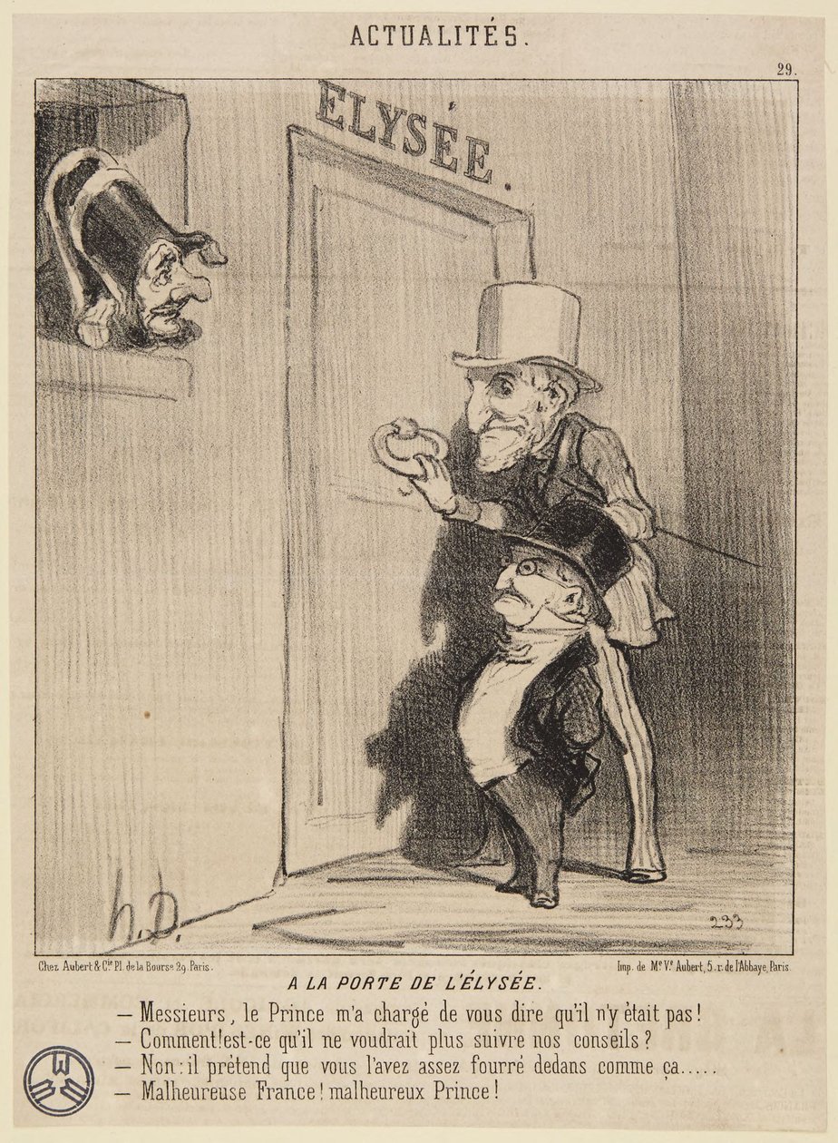 At the Gate of the Elysée by Honoré Daumier