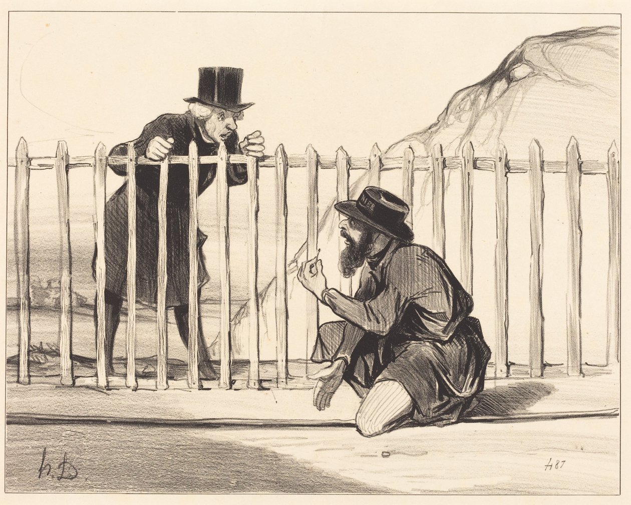 Ah, well... the convoy... may count itself lucky to escape it... by Honoré Daumier