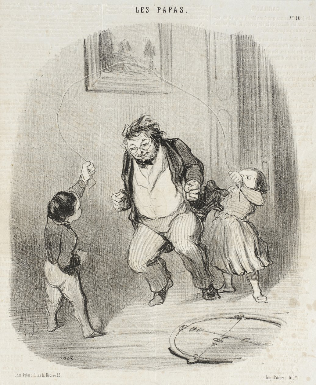 Come on, Dad...again...thirty-two laps! by Honoré Daumier