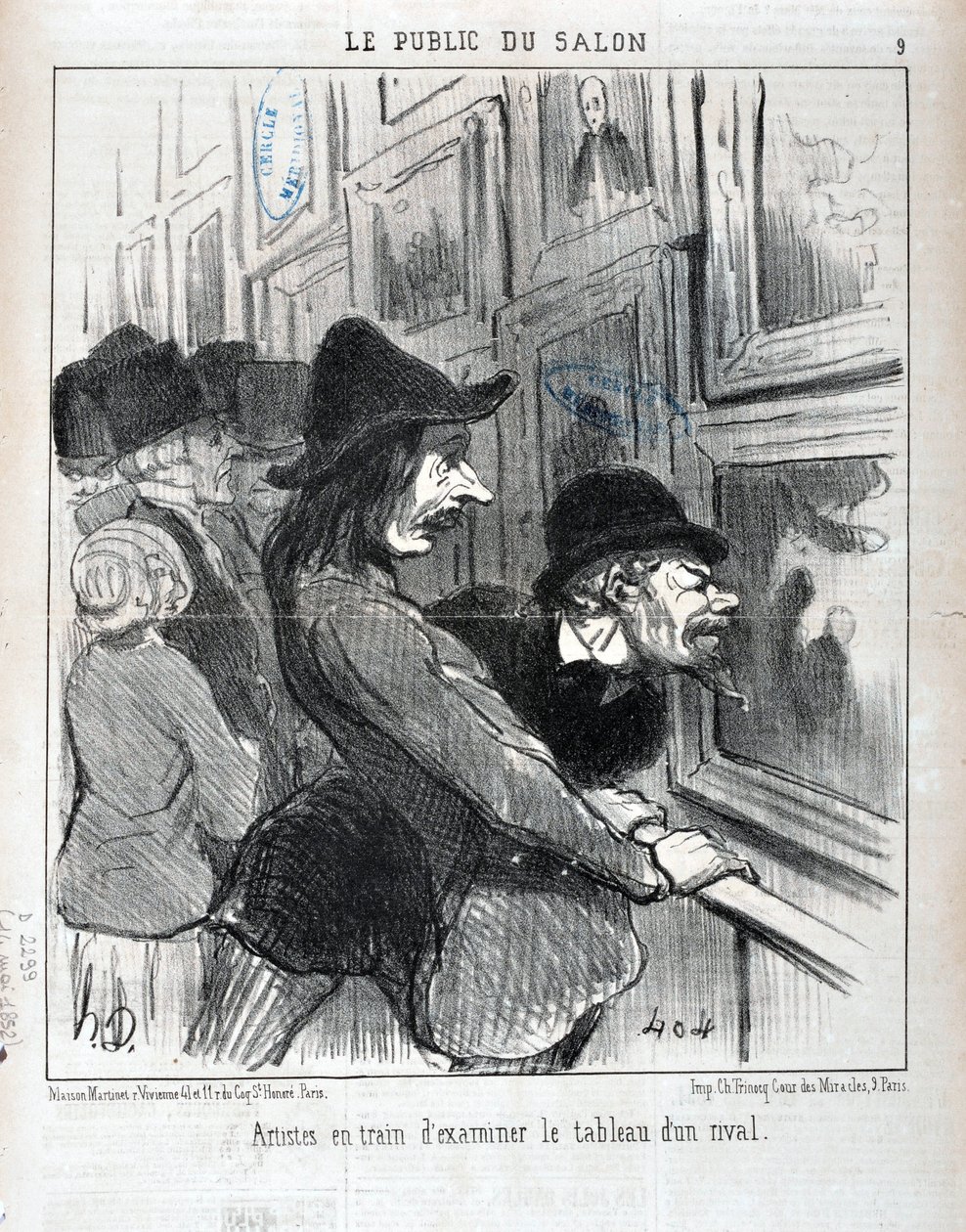 Artwork by Honore Daumier (1808-1879). Charivari Dates from 1852: Series 