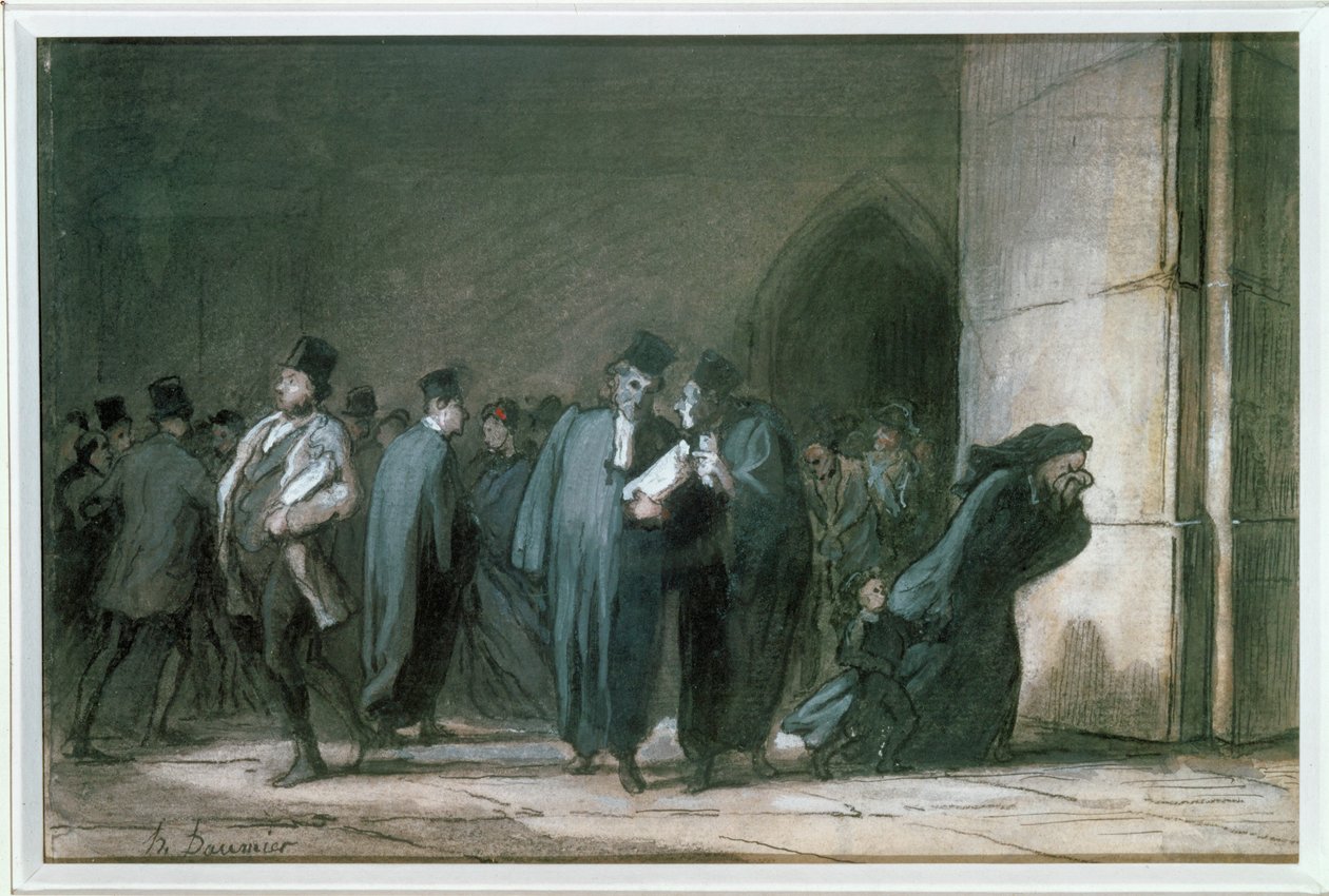 At the Palace by Honore Daumier