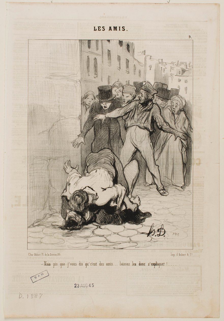 But I am telling you, they are friends… they are just expressing themselves to each other. by Honoré Daumier