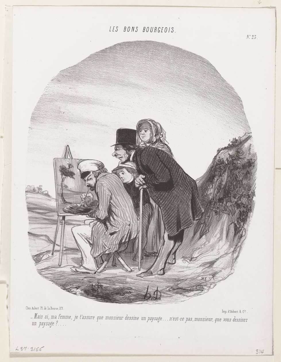 But yes, my wife, I assure you that monsieur is drawing a landscape... it is a landscape, monsieur, isn
