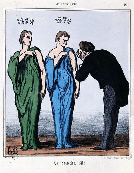 Cartoon about the Plebiscite of 8th May 1870, from 
