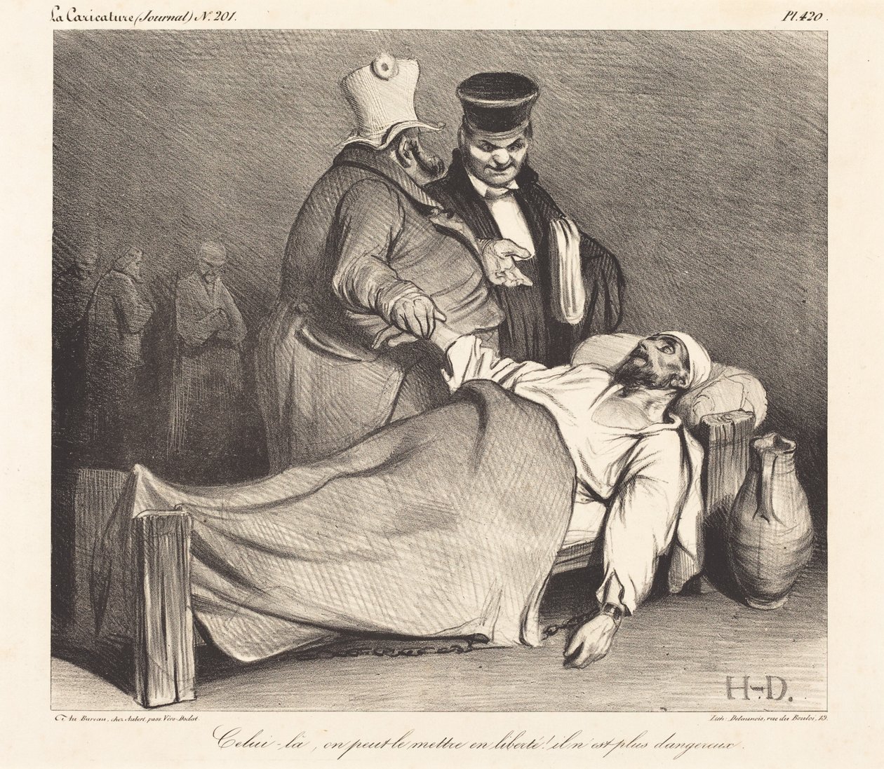 This One We Can Set Free! He Is No Longer Dangerous! by Honoré Daumier