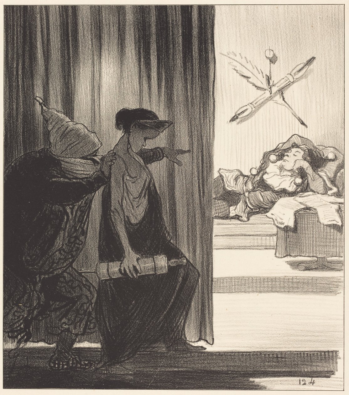 Clytemnestra Pushed by Mimi Veron... by Honoré Daumier