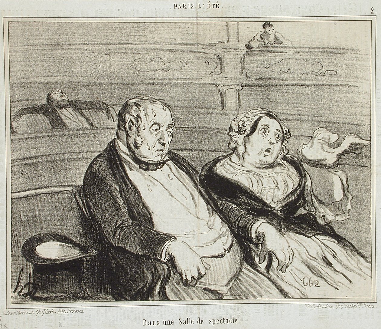 In a Theater Hall by Honoré Daumier