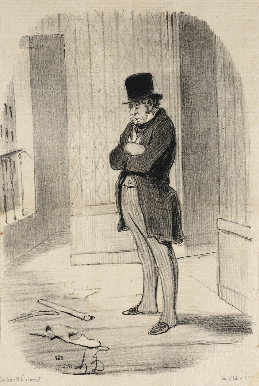 Moved!... by Honoré Daumier