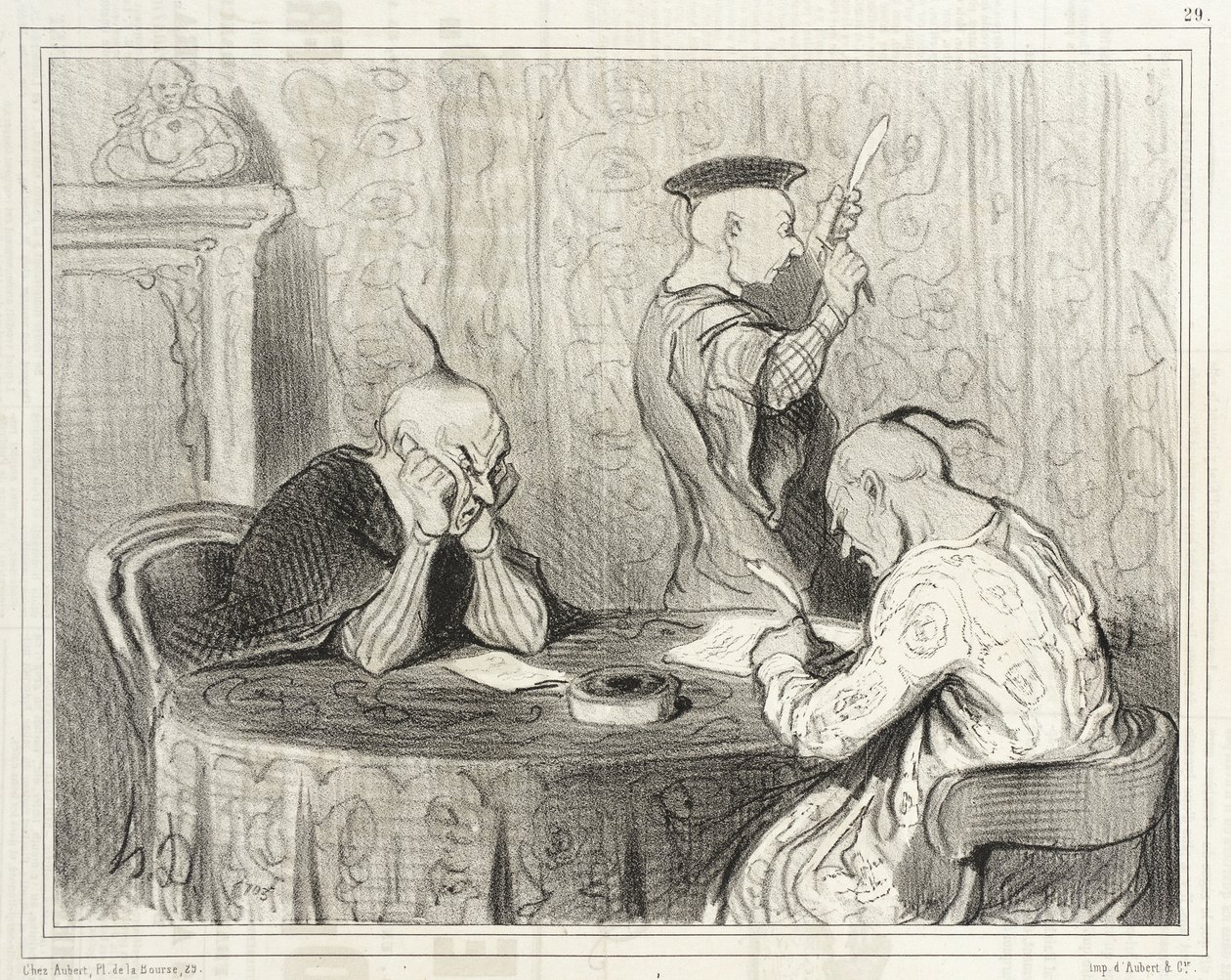 Of Light Authors by Honoré Daumier