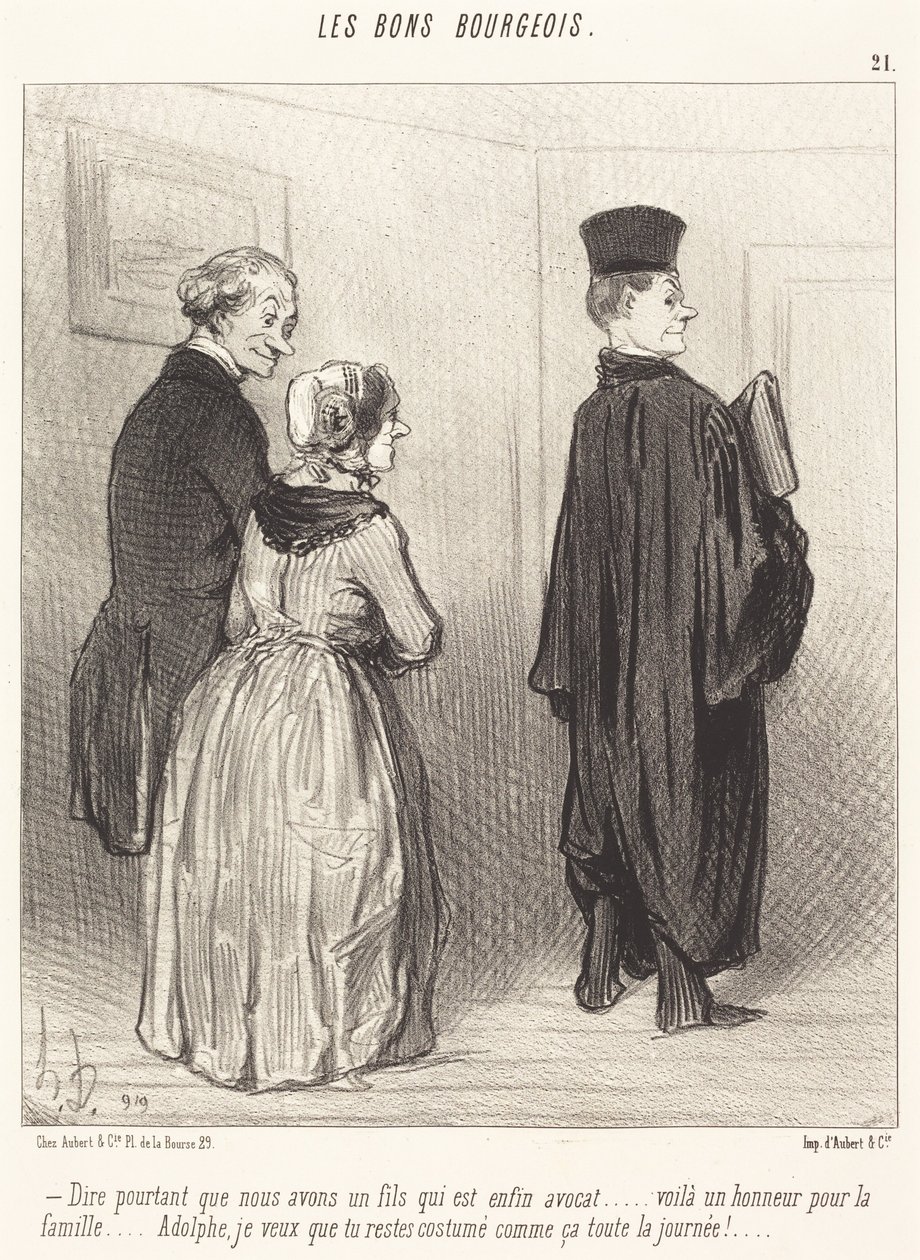 To say... that we have a son who is... a lawyer... by Honoré Daumier