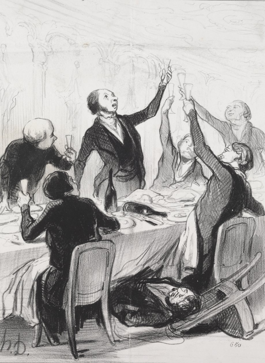A 43rd Toast...to the Temperance Society by Honoré Daumier