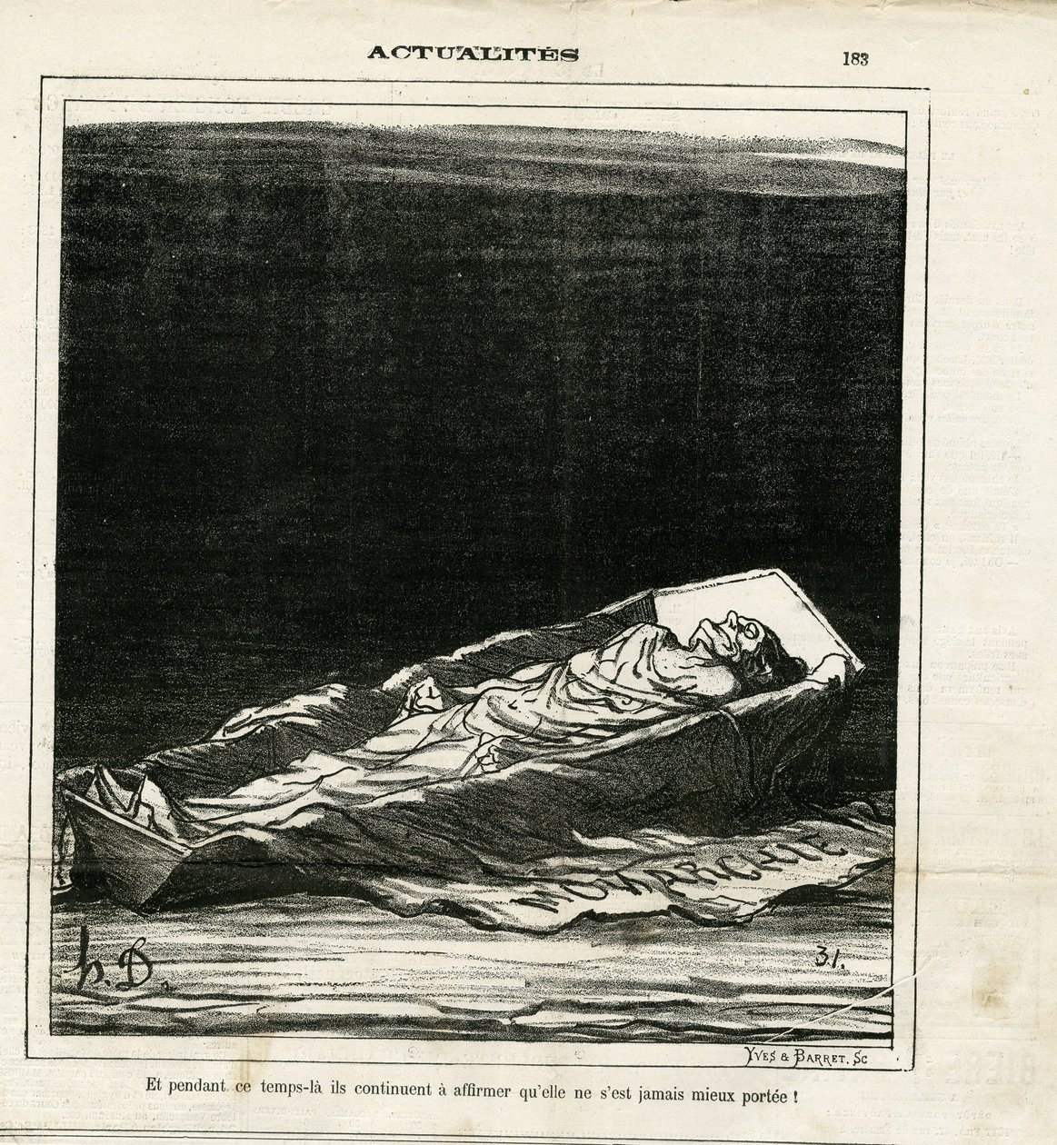 Illustration by Honoré Daumier (1808-1879) in Le Charivari by Honoré Daumier