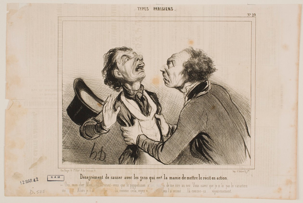 Inconvenience of Talking with People by Honoré Daumier