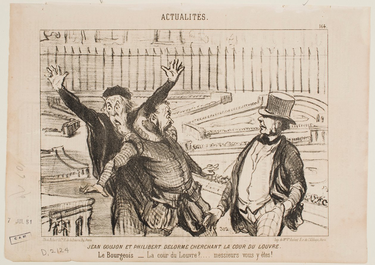 Jean Goujon and Philibert Delorme by Honoré Daumier
