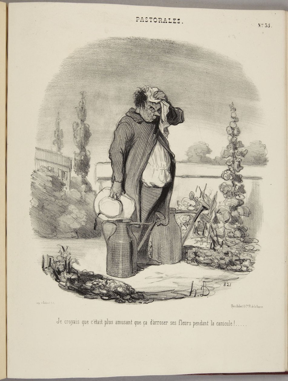 I Thought It Was More Fun to Water the Flowers During the Heatwave!... by Honoré Daumier