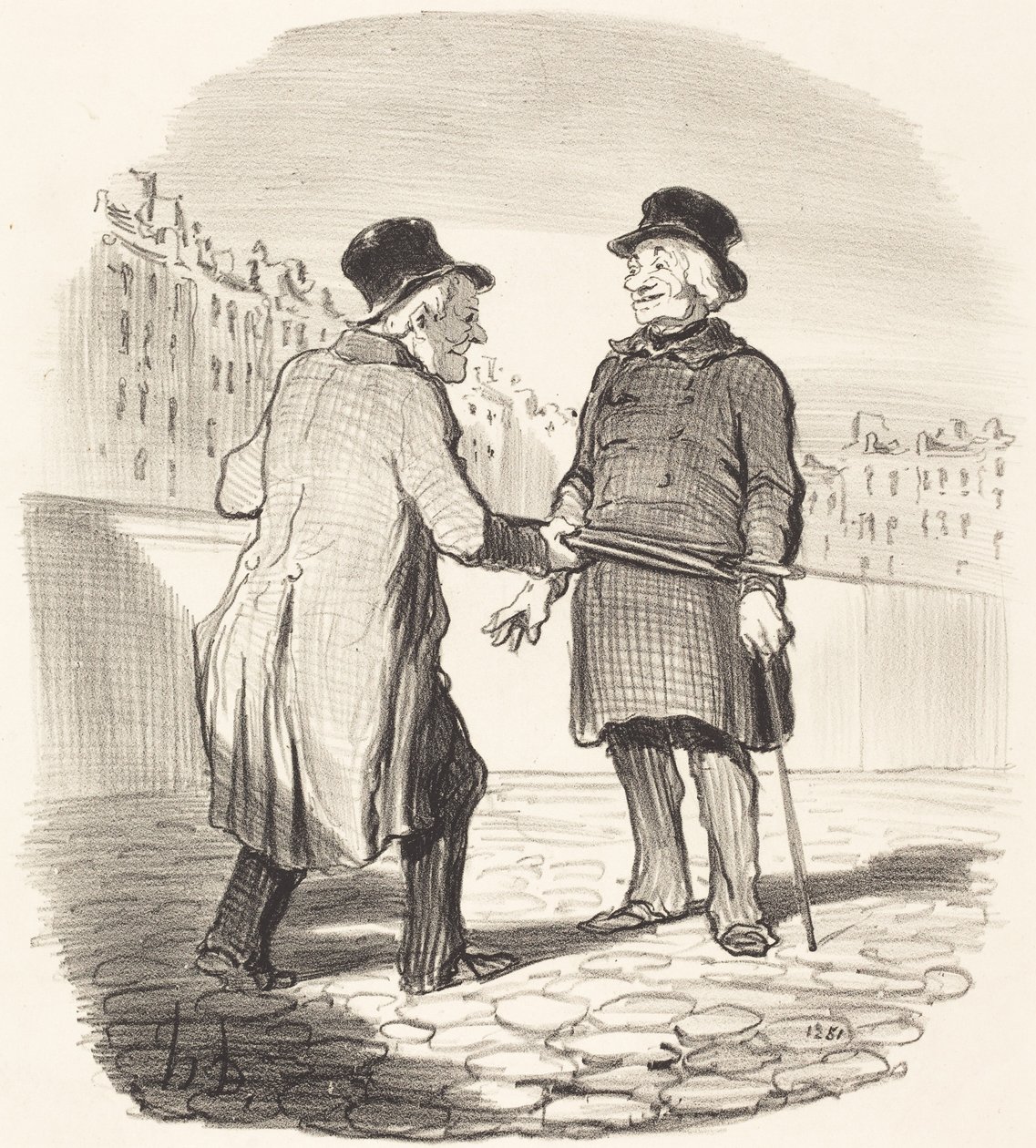 I Arrest You, Scoundrel... by Honoré Daumier