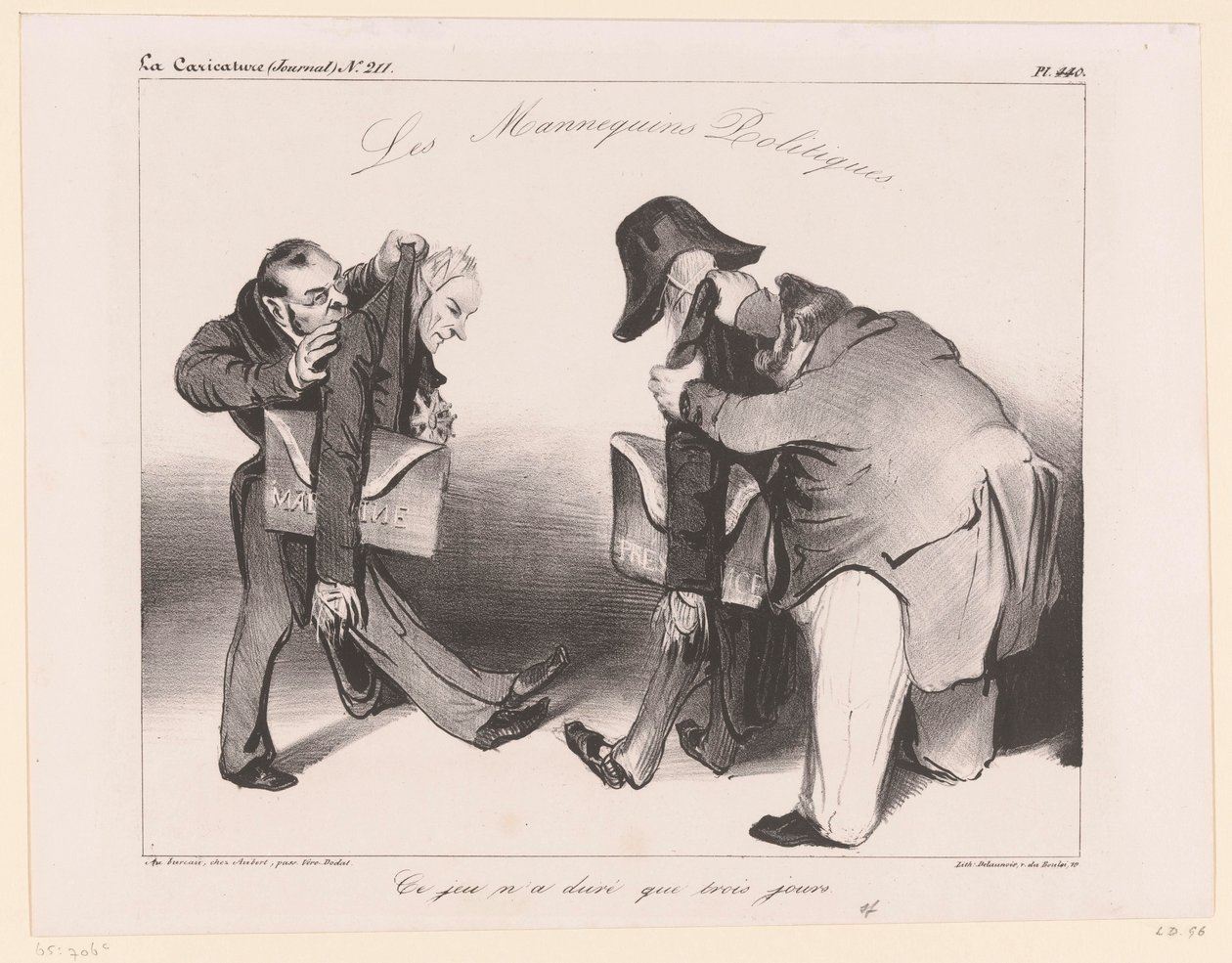 Caricature of the Navy and the Presidency by Honoré Daumier