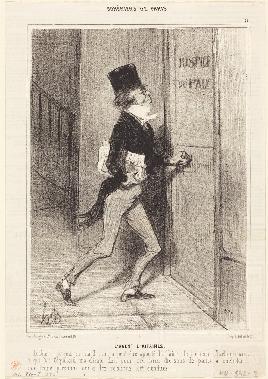 The Business Agent by Honoré Daumier