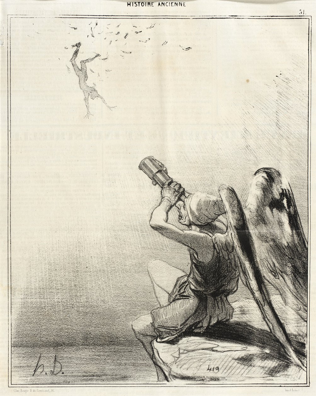 The Fall of Icarus by Honoré Daumier