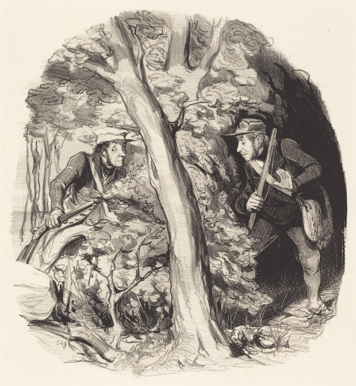 The Meeting in the Woods by Honoré Daumier