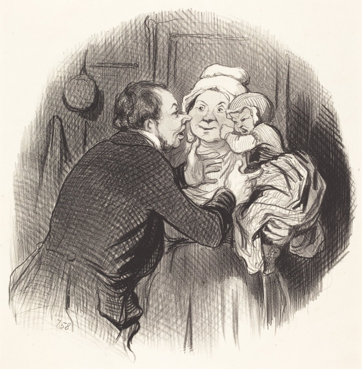 The Visit to the Wet Nurse by Honoré Daumier