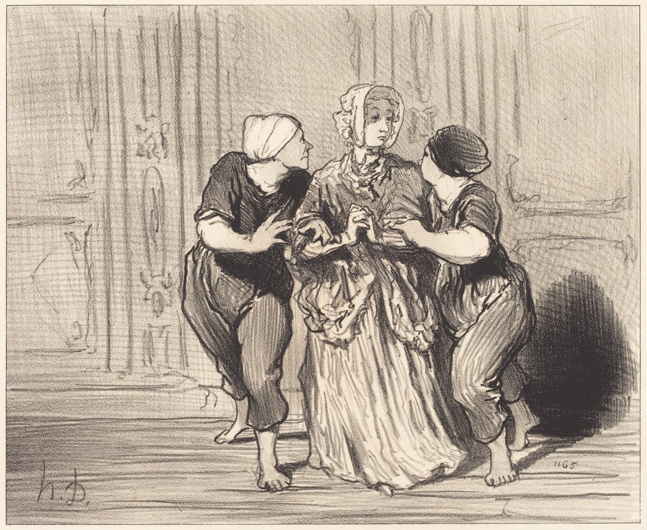 The Fair Sex at the Swimming School by Honoré Daumier