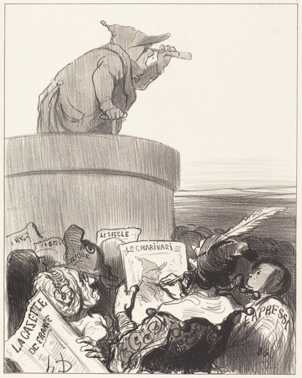 The Constitutionalist Contemplating the Political Horizon by Honoré Daumier
