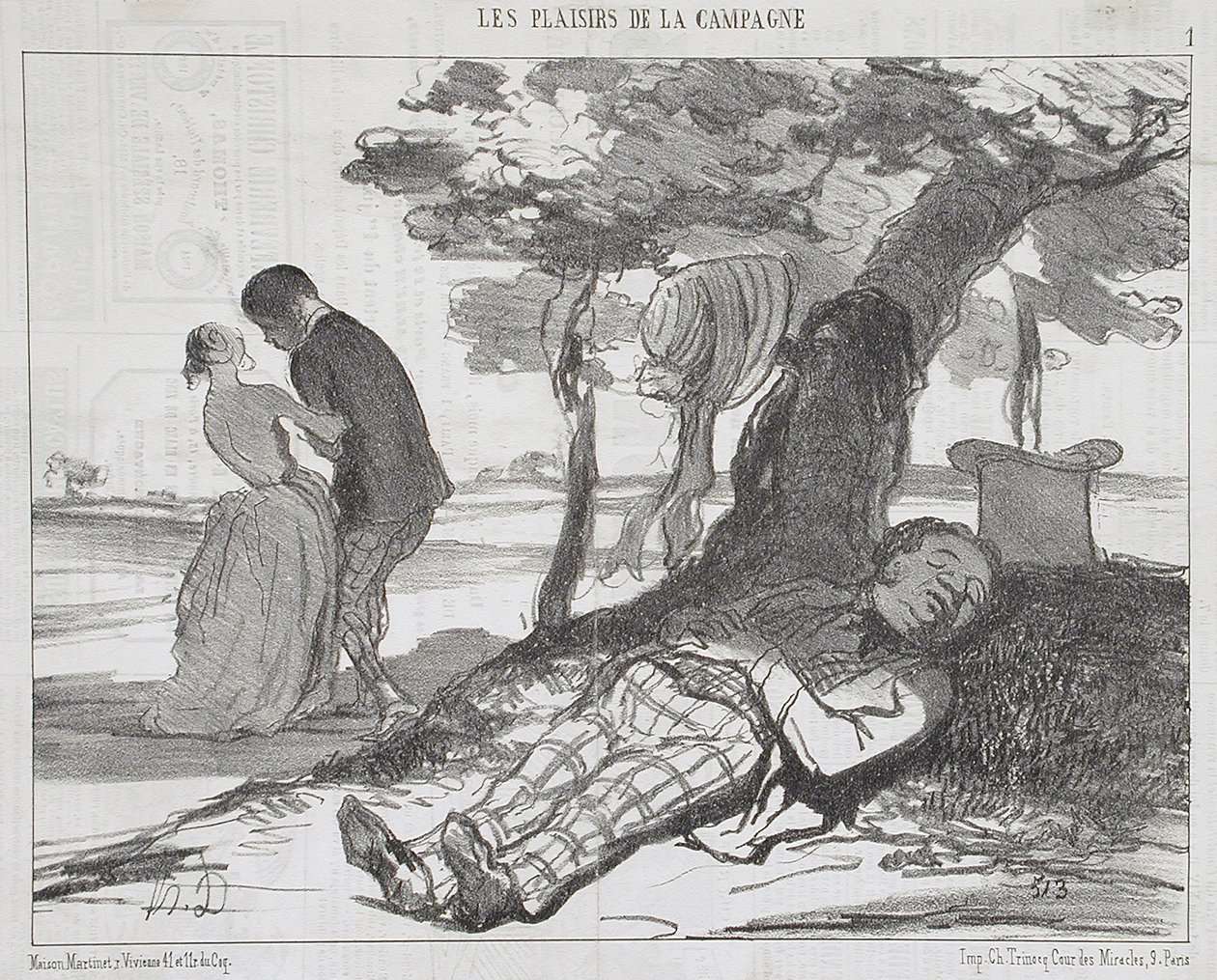 The Husband Falling Asleep by Honoré Daumier