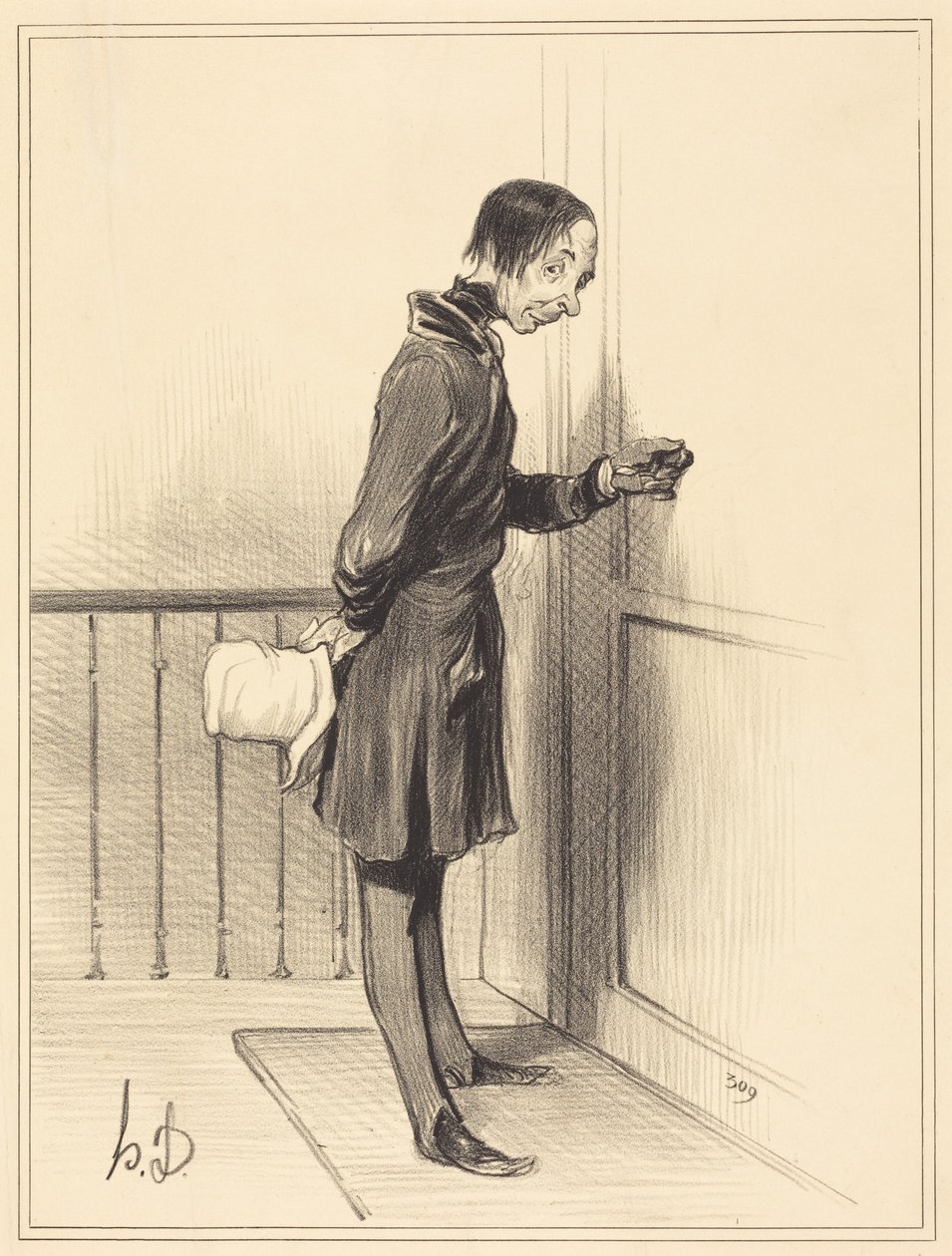 The Beggar at Home by Honoré Daumier