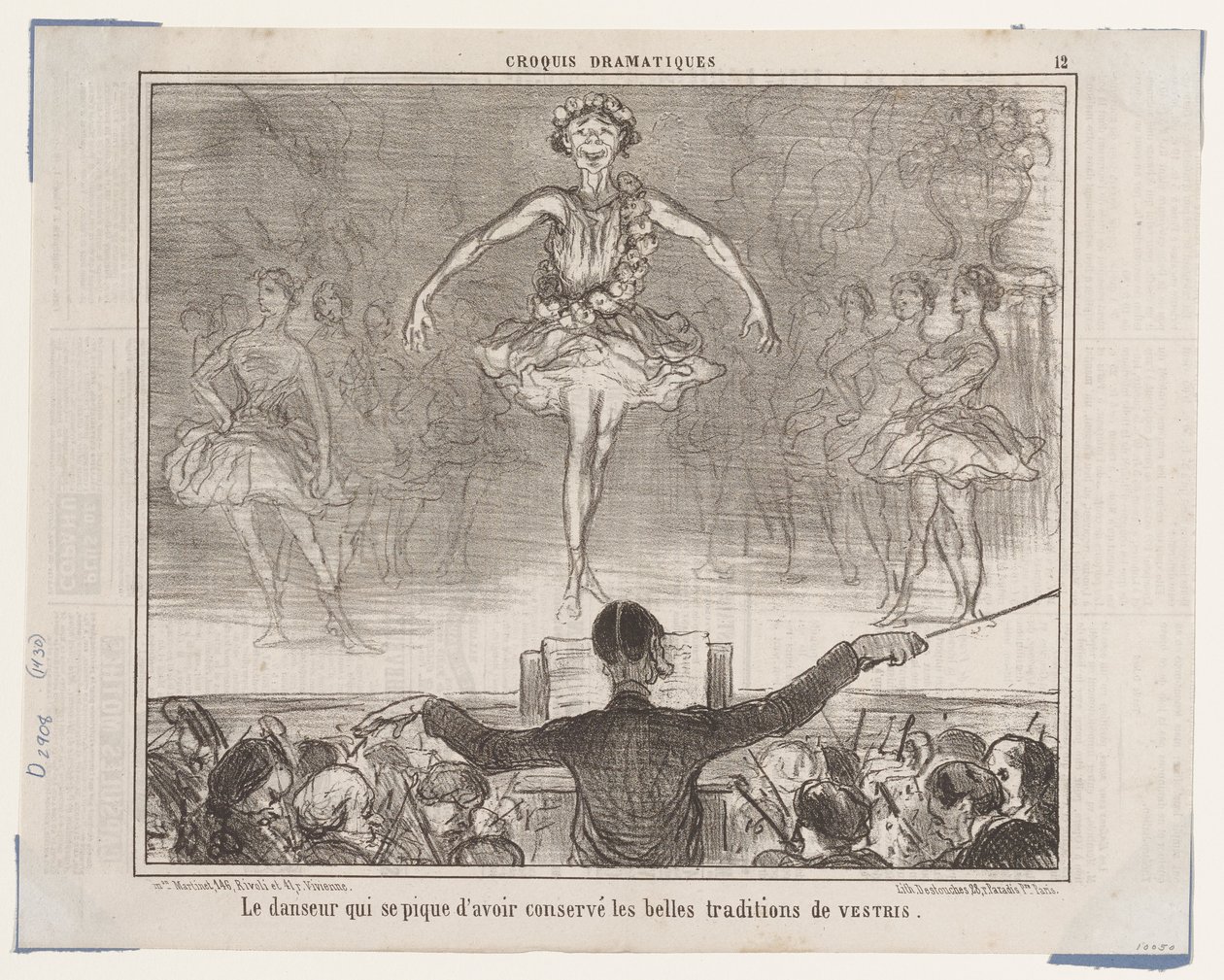 The Dancer Who Claims to Have... (Dramatic Sketches), from Le Charivari by Honoré Daumier