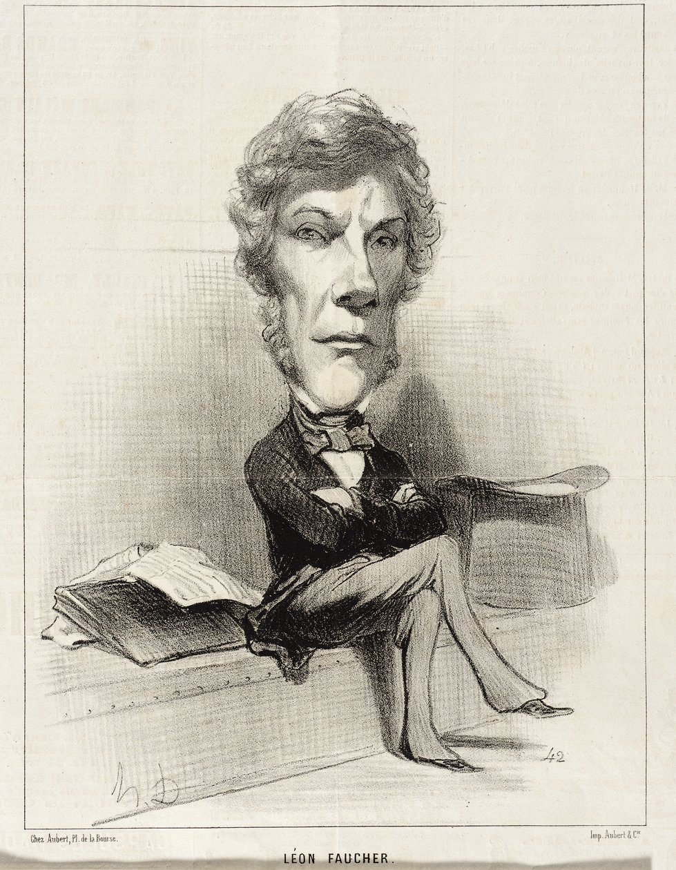 Léon Faucher by Honoré Daumier