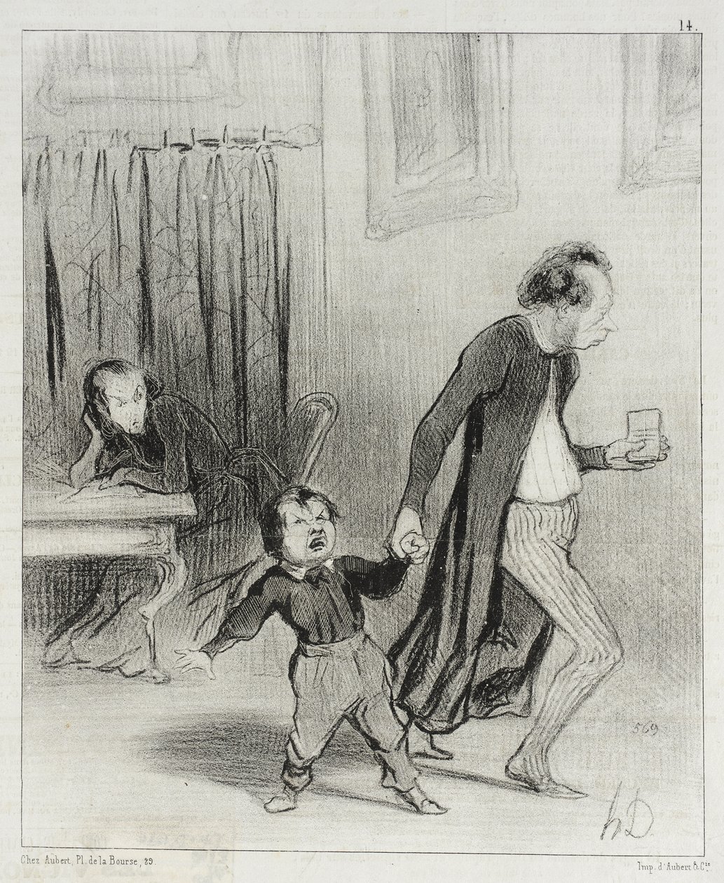 Les Bas-Bleus (series of prints) by Honoré Daumier