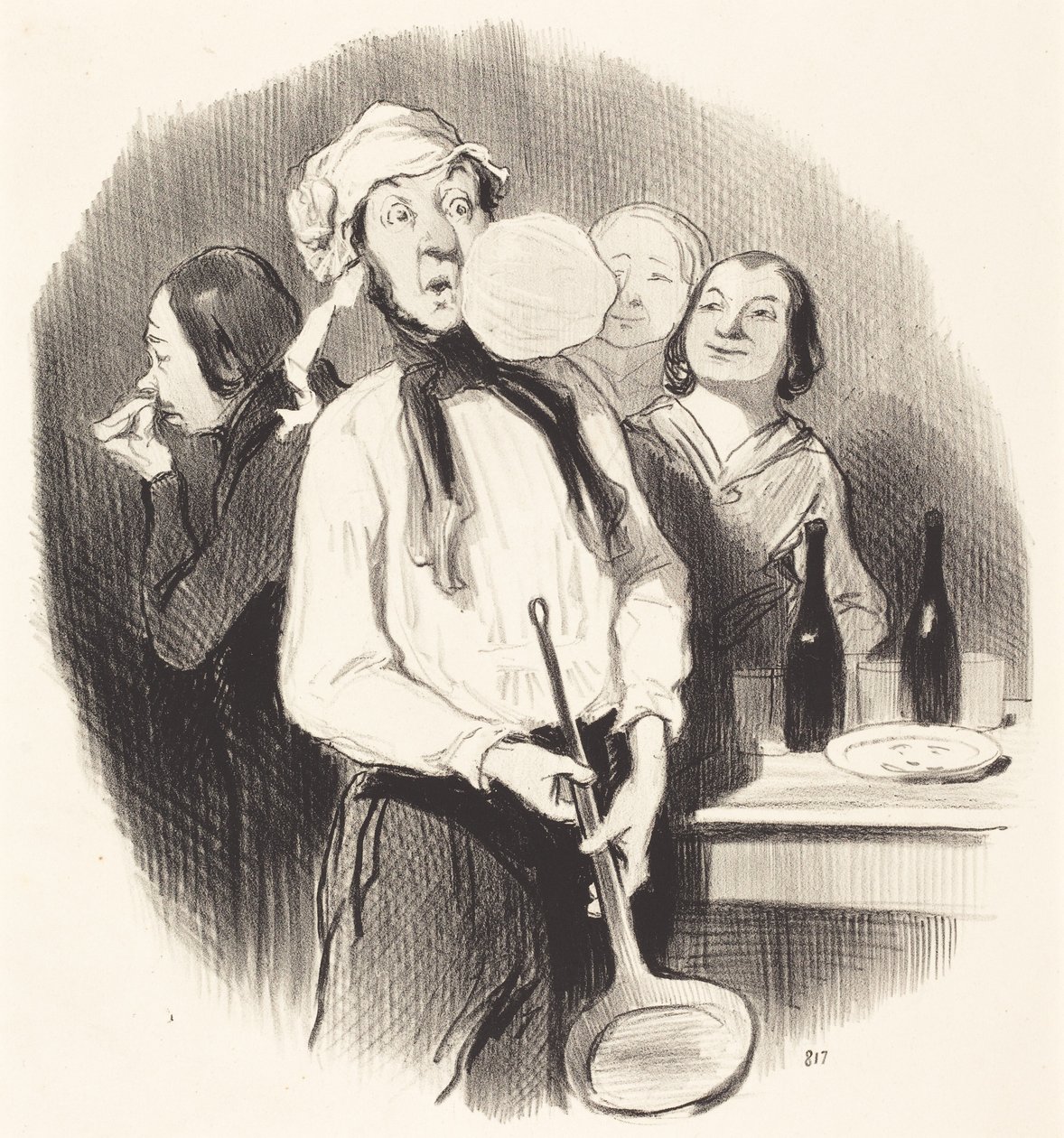 The Crepes by Honoré Daumier