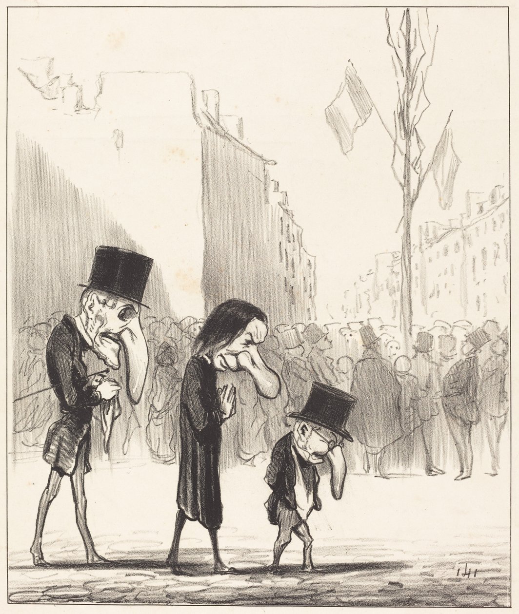 The Three Little Saints by Honoré Daumier