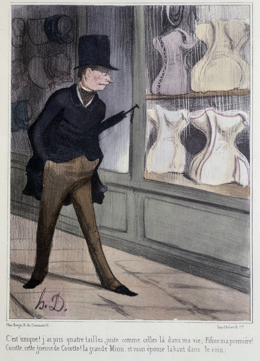 Les corsets - by Daumier by Honoré Daumier