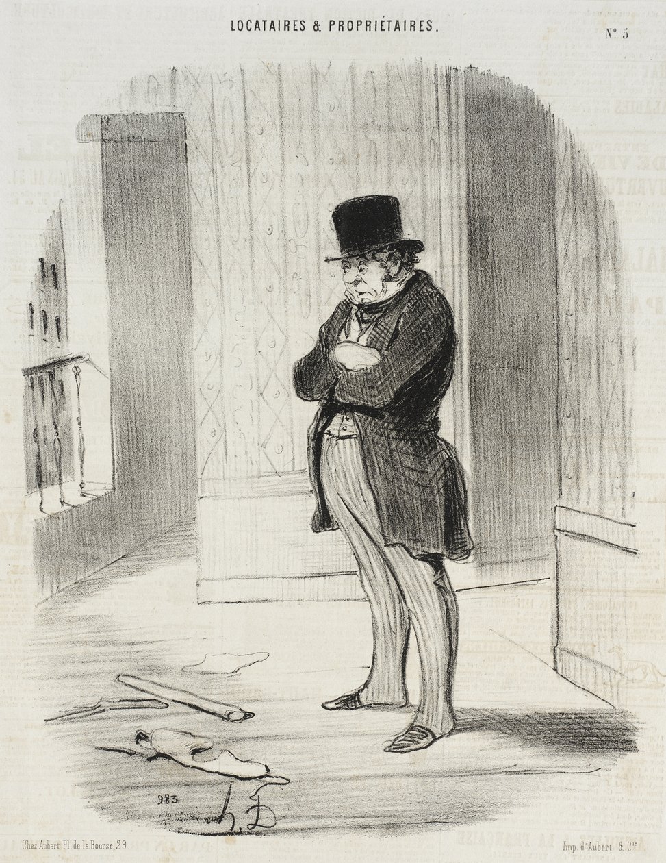 Locataries and Proprietaries (series of prints) by Honoré Daumier