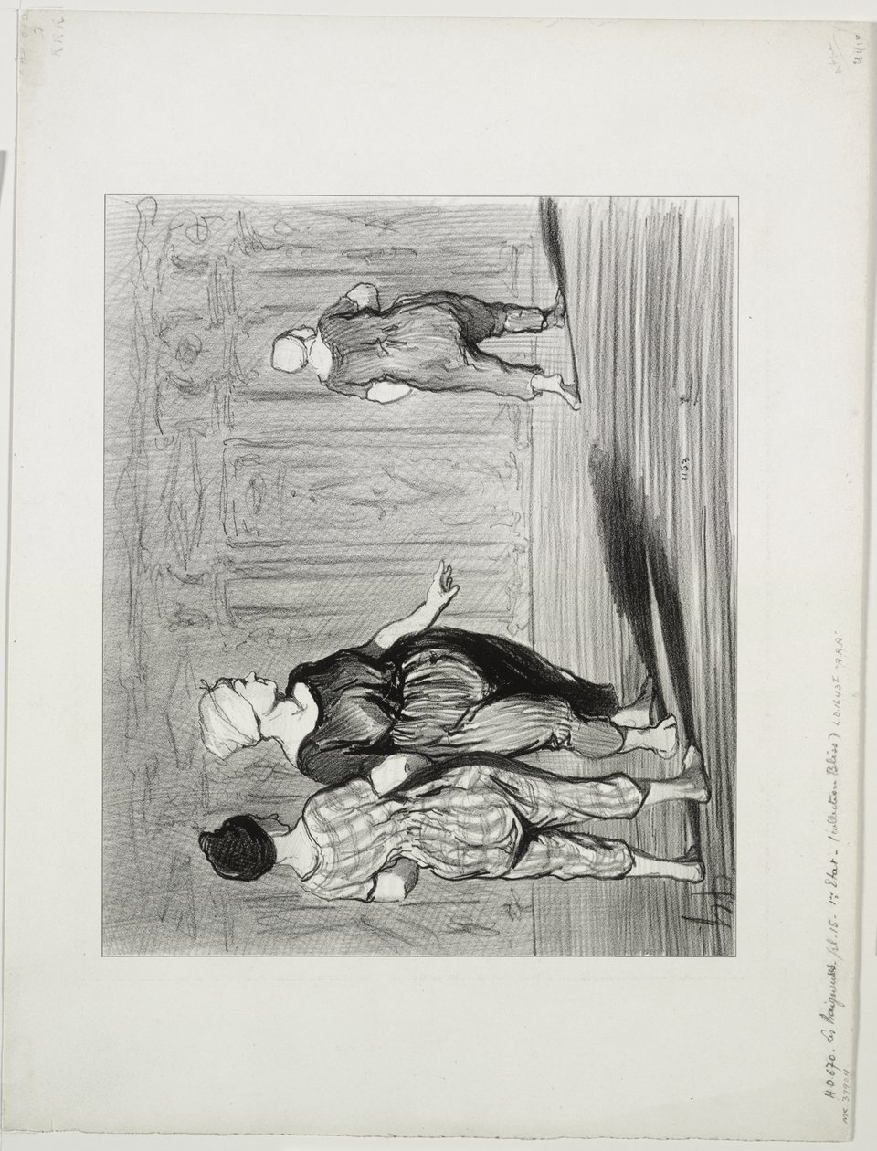 The Bathers, plate 15: It is her again, a pretty fashion, Madame Coquardeau! by Honoré Daumier