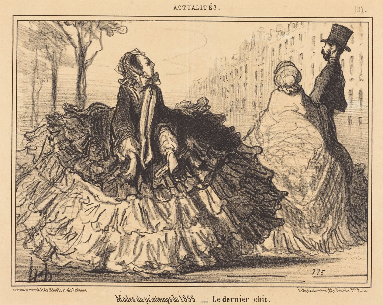 Spring Fashions of 1855 by Honoré Daumier