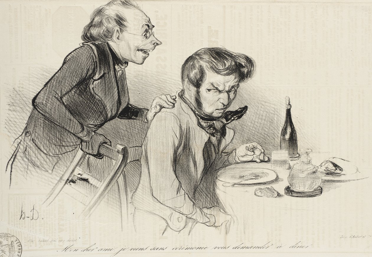 My dear friend, I come without ceremony... by Honoré Daumier
