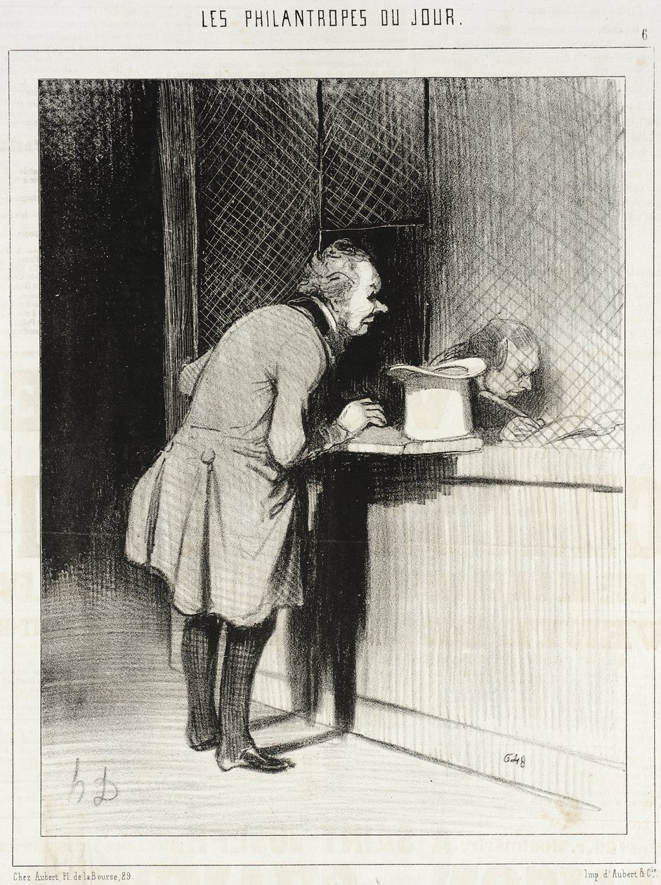 Sir, I Subscribe for the Earthquake of Batignolles... by Honoré Daumier