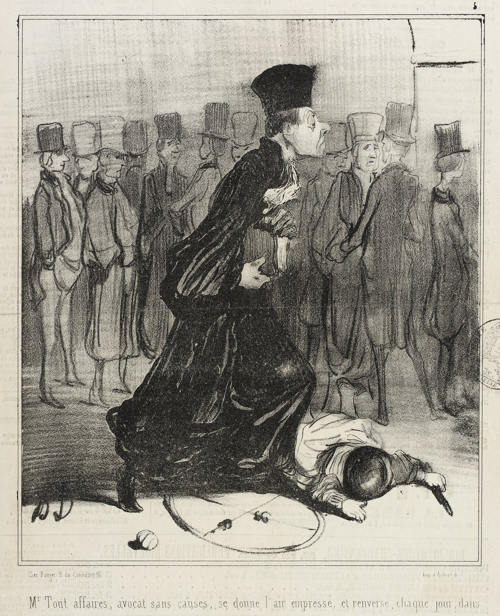 Mr. Tout Affaires, Lawyer Without Cases... by Honoré Daumier