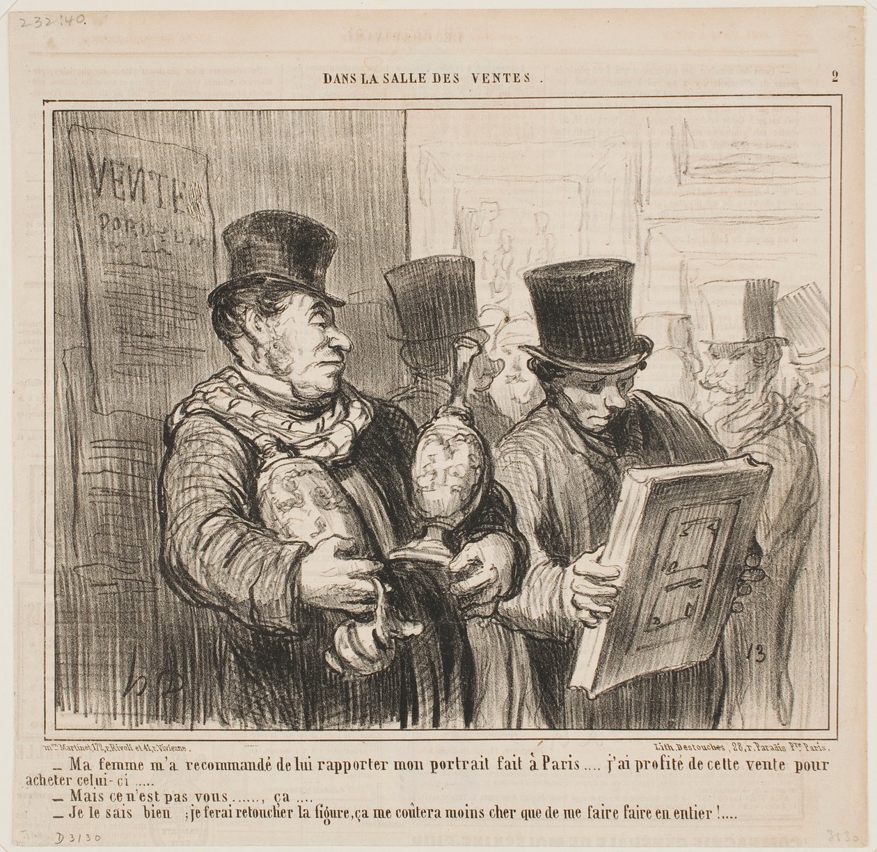 My Wife Has Asked Me to Have My Portrait Taken When I Am in Paris by Honoré Daumier
